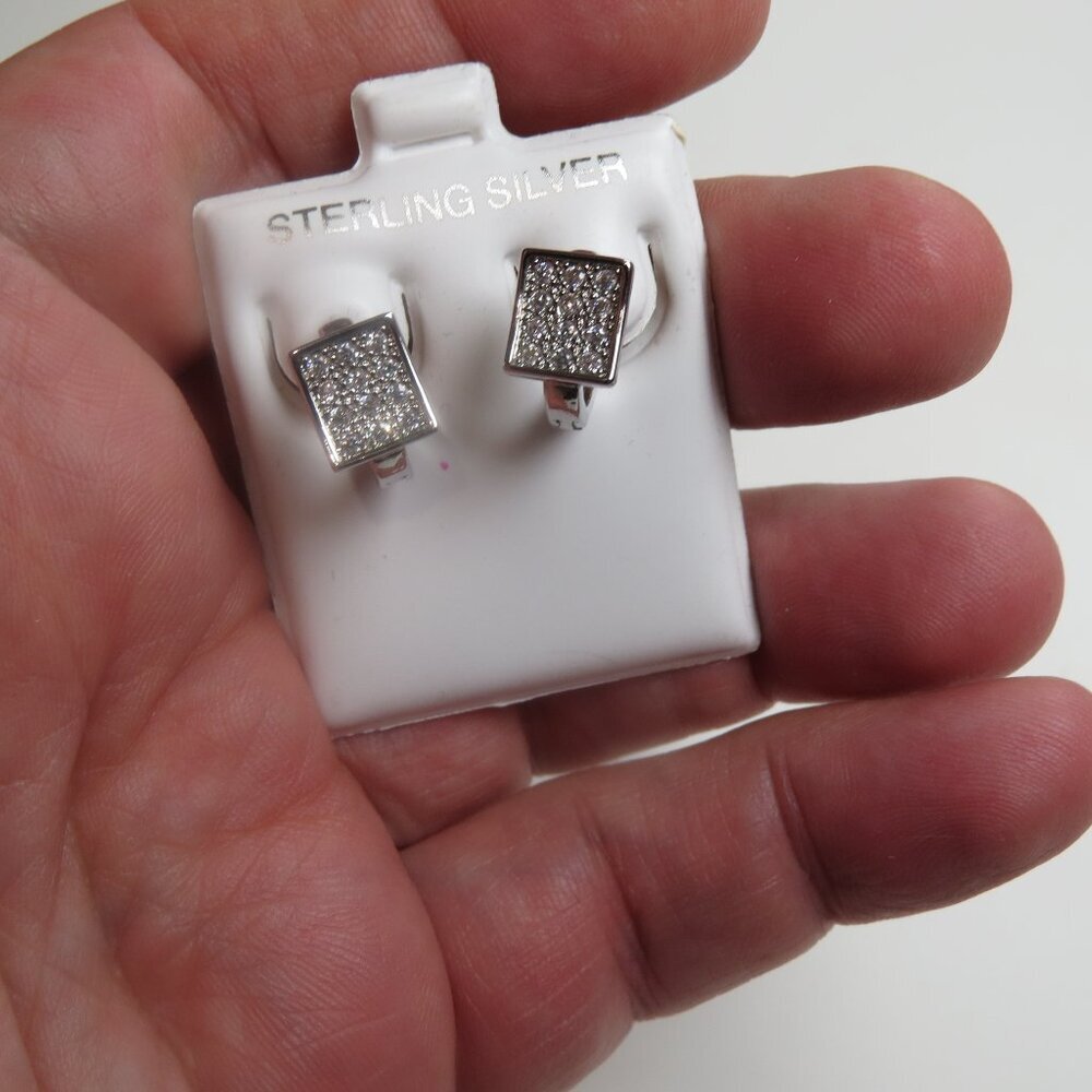 Sterling Silver Earring Hand Crafted Huggies Hoops